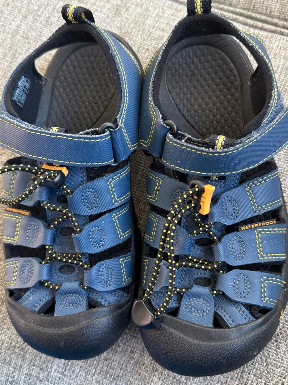 Keen Kids Navy and Yellow Closed-Toe Sandals